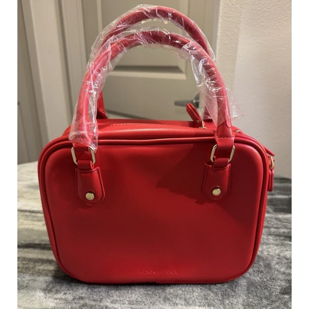 New Red Leather Hudson + Bleeker Purse Hand Bag Crossbody Strap Multi Use
